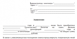 Как вернуть деньги за спектакль